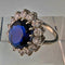 vintage jewelry blue stone sterling silver ring